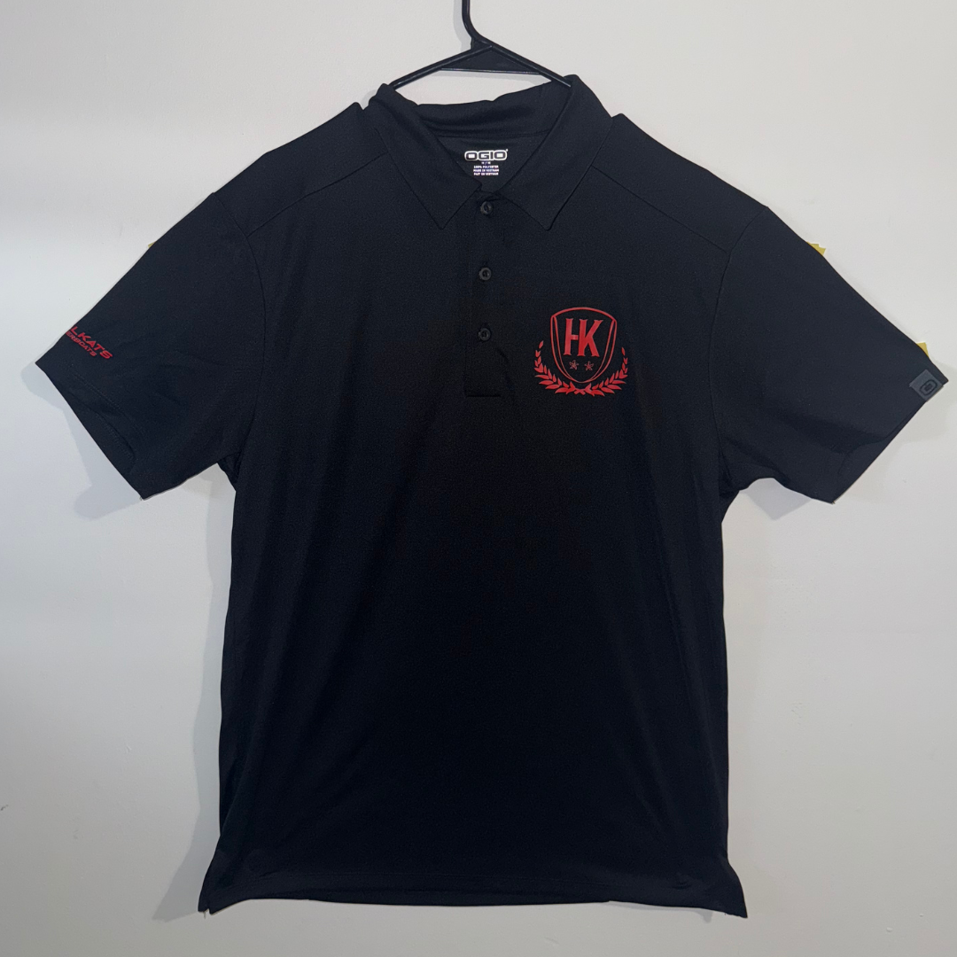 Mens HK Polo - Black/Red
