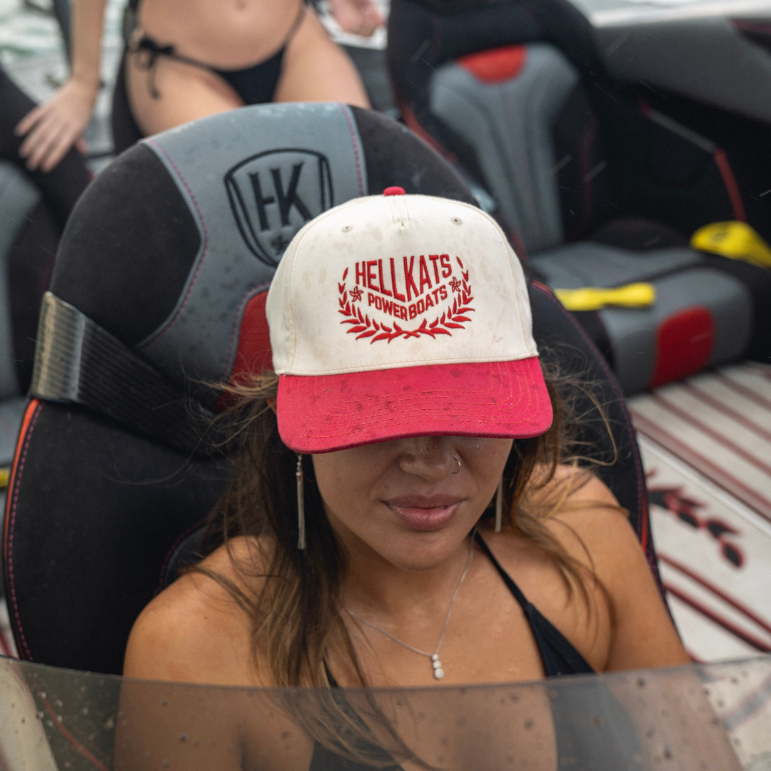 Baseball Cap - Beige/Red