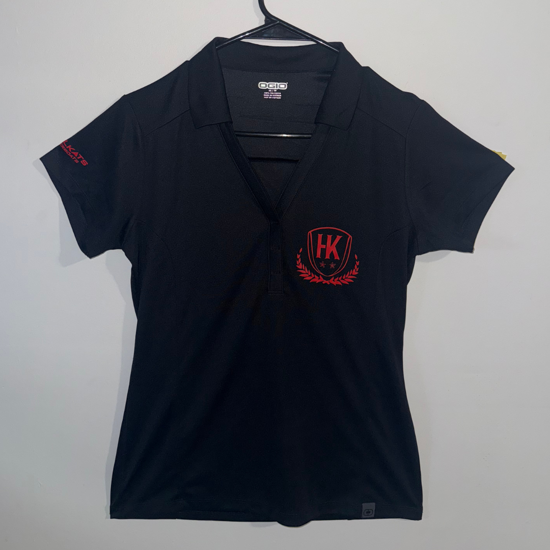 Womans HK Polo - Black/Red